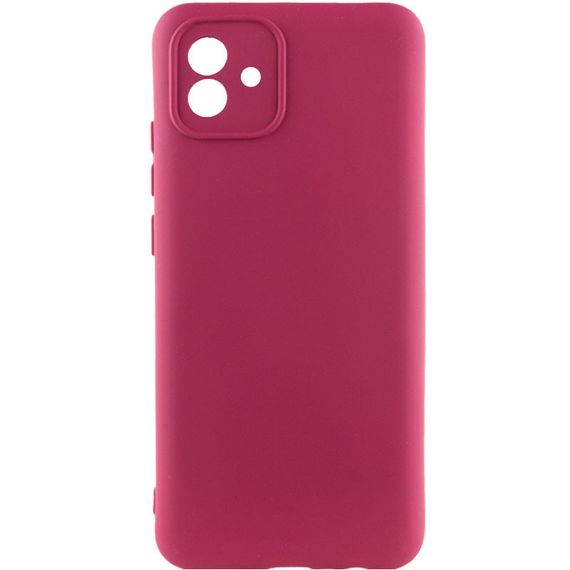 Чехол Silicone Cover Lakshmi Full Camera (A) для Samsung Galaxy A04 Full camera, Бордовый / Marsala