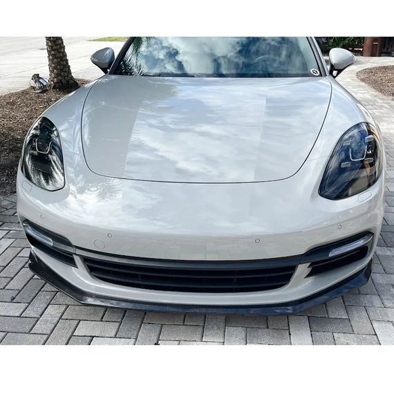 Накладка на Передний Бампер Lip (2016-2020, Карбон) для Porsche Panamera | Зображення 5
