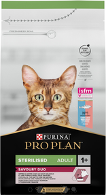 Сухий корм PRO PLAN Sterilised Adult 1+ Savoury Duo для дорослих стерилізованих котів, тріска та форель 1.5кг