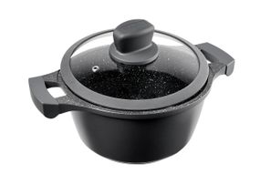 Каструля Vinzer Nitro Induction Line 50458, 3.8 л, 24 см, алюмінієва з кришкою і антипригарним покриттям