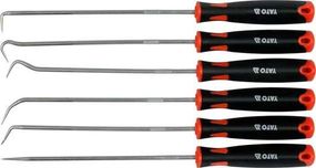 Набір довгих гачків з ручкою шило 240 мм 6 штук YATO YT-08428