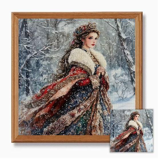 Набор для вышивки крестом JOZYSH " Королевская прогулка" 14CT, 40x40 см, канва Аида с нанесенным рисунком