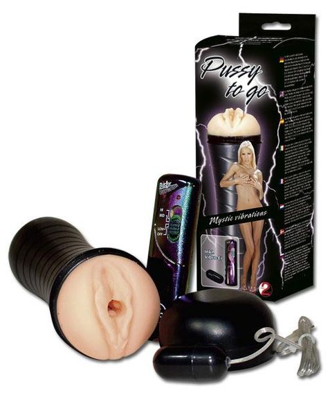 Мастурбатор PUSSY TO GO з віброяйцем Sex Aura | Зображення 1
