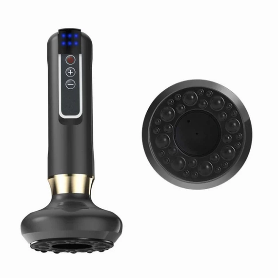 Вакуумний антицелюлітний масажер для тіла Cupping Massager DS-A15 з інфрачервоним підігрівом • Баночний лімфодренажний масажер 12 рівнів вакууму живлення 5V | Зображення 1
