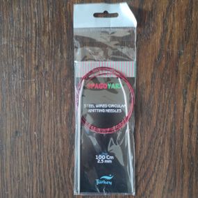 Спиці кругові металеві SpagoYarn 100 см, 2.5 мм (№2.5) для в'язання