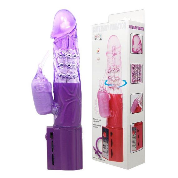 Вібратор з стимулятором клітора Cute Baby Vibrator, BW-004103 PINK Sex Aura | Зображення 2