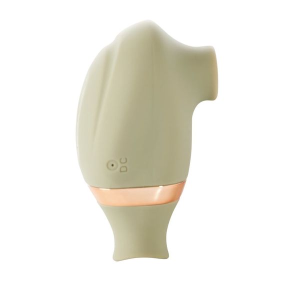 Вакуумний стимулятор клітора з функцією лизання (рухомий язичок) Sweet Em Velvet Lure, зелений USB sexstyle