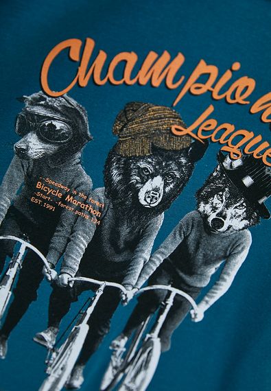 Футболка для хлопців синьо-зелена, 128 | Зображення 2