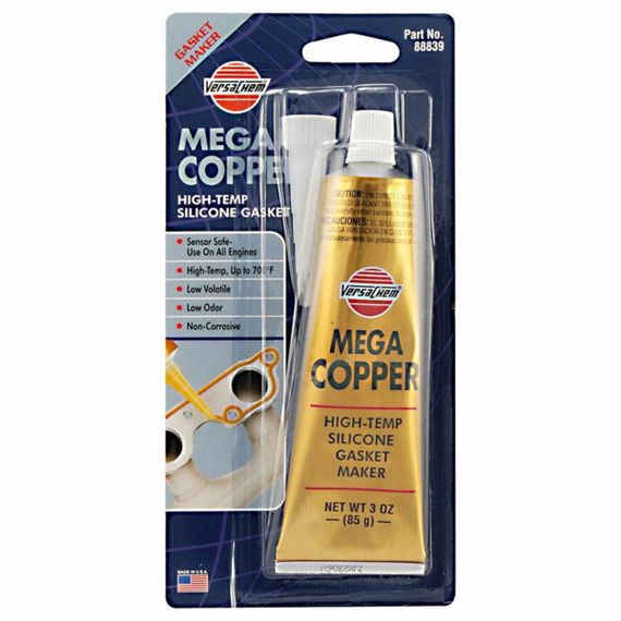 VERSACHEM MEGA COPPER® SILICONE, 85g Високотемпературний герметик прокладок з мідним наповнювачем. 88839