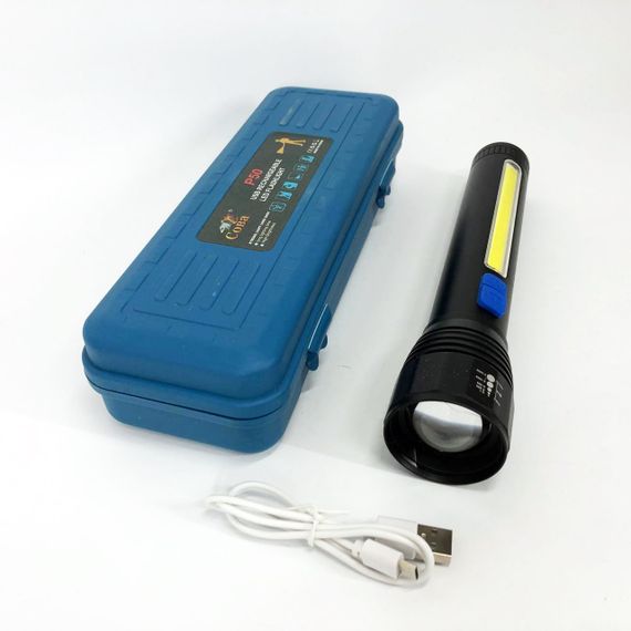 Светодиодный фонарик Аккумуляторный фонарь CB-C13-P50+COB, Портативный LED фонарь на батарее JT-97 | Зображення 5