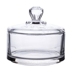 Конфетница с крышкой Ø 10 см стеклянная HP-YH-24