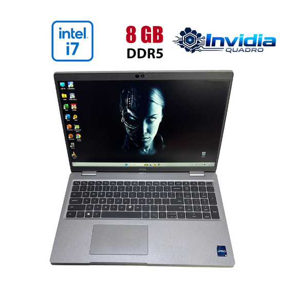 Мобільна робоча станція Б-клас Dell Precision 3570 / 15.6" (1920x1080) IPS / Intel Core i7-1255U (10 (12) ядра по 3.5 - 4.7 GHz) / 8 GB DDR5 / 256 GB SSD / nVidia T550, 4 GB GDDR6, 64-bit / WebCam б/в