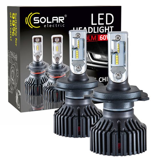 8304 SOLAR LED H4 12/24V 6500K 8000Lm 60W ZES Chip