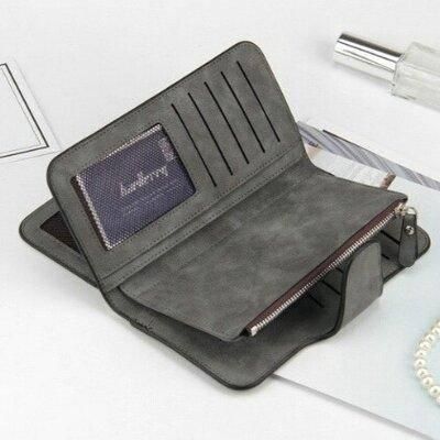 Кошелёк женский Baellerry N2345 искусственная замша Темно серый