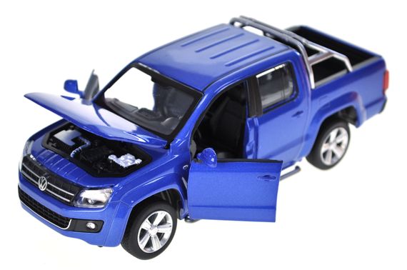 Машина металева "АВТОПРОМ" 68365 1:30 Volkswagen Amarok, батарейка, світло, звук, відкриваються двері, кор. 18*9*8см | Зображення 1