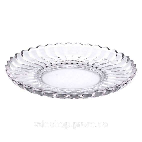 Сервірувальне блюдо Ø 28 см прозоре кругле для дому та кафе HP-YH-32 | Зображення 4