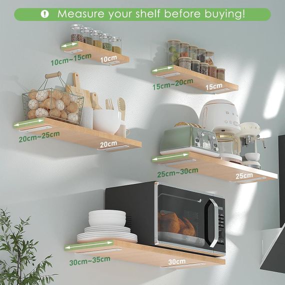 Кронштейн для полки 4 шт, настенные металлические угловые держатели, крепление опора для полочек 15 см белые | Зображення 4