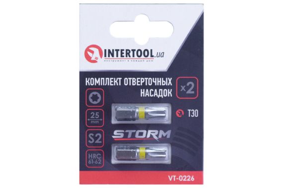 Бита Intertool - T30 x 25 мм Storm (2 шт.) (VT-0226) | Зображення 2