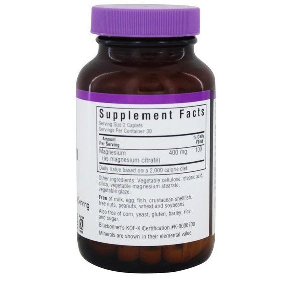 Микроэлемент Магний Bluebonnet Nutrition Magnesium Citrate 60 Caps | Зображення 1