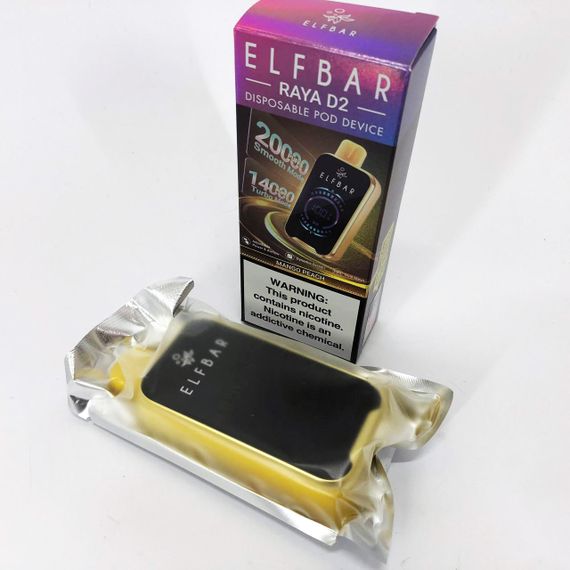 ELF BAR RAYA D2 20000 смак Манго Персик (Mango Peach) | Зображення 1