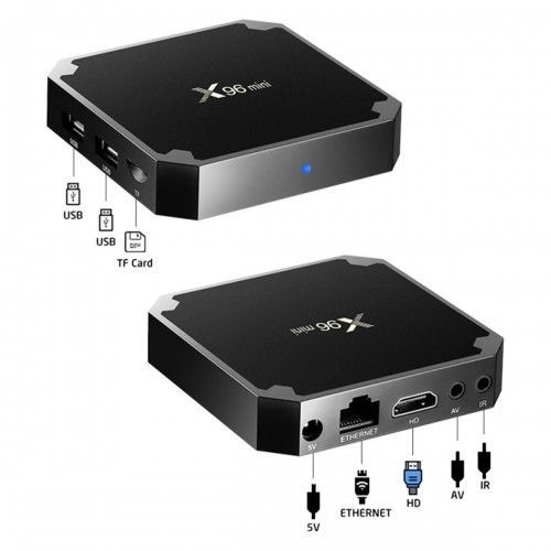 Приставка смарт тв бокс smart tv box x96 mini 4-ядерна 2 Гб/16Гб андроїд 7.1.2 чорний 4K | Зображення 3