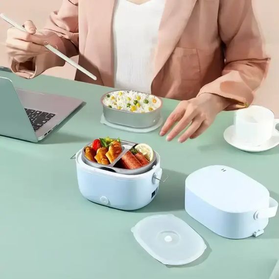 Ланч-бокс з підігрівом об'ємом 1 л на два контейнери з кришками LY-800 | Зображення 1
