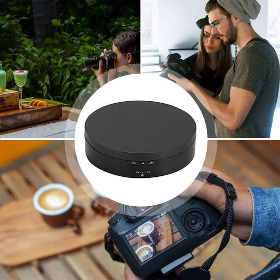 Поворотный стол для предметной фотосъемки (13,8см), от USB, MAG-733 / Платформа для демонстрации товара | Зображення 4