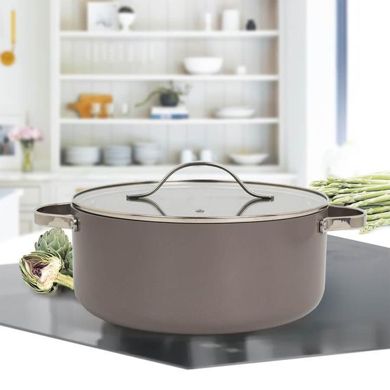 Каструля Maestro MR-4009-28, 7 л, 28 см, алюмінієва з кришкою та антипригарним покриттям | Зображення 1