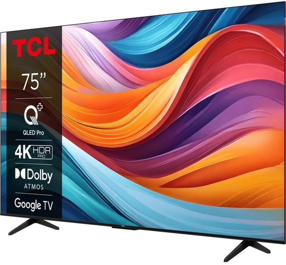 Телевізор TCL 75' QLED 4K 60Hz Smart Google TV Titan (75T7B) | Зображення 1