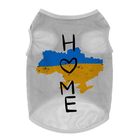 Майка для собак WAUDOG Clothes малюнок "Дім", сітка, XS, B 26-29 см, C 16-19 см сірий | Зображення 1