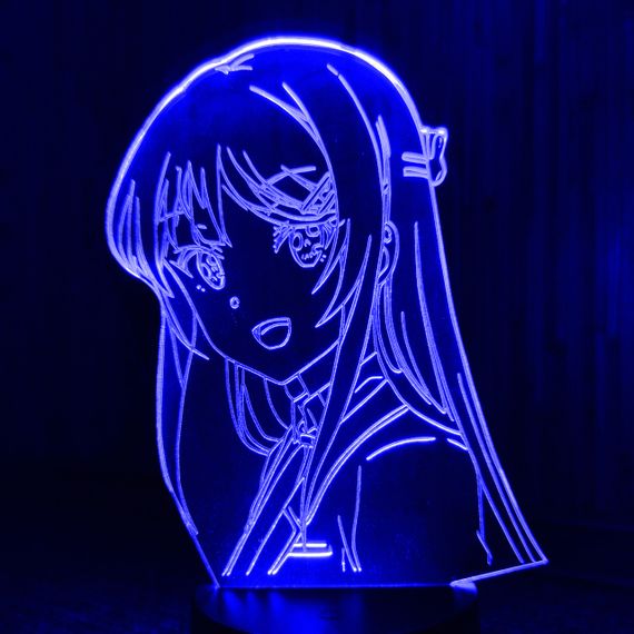 Акриловый светильник-ночник Девочка-Зайка синий tty-n001612