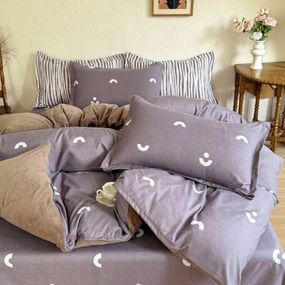 Постільна білизна євро з велюру та фланелі Colorful Home Print 9 21812 200х230 см