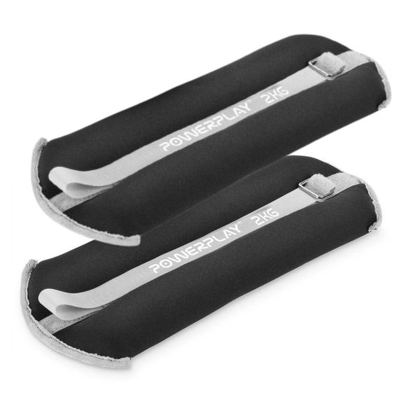 Обважнювачі-манжети для ніг та рук Паверплей PP-4349 Ankle/Wrist Weights (2шт.*2 kg) (пара) Чорні | Зображення 1