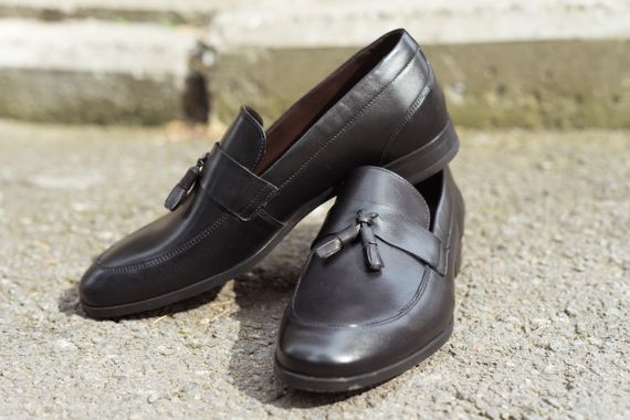 Туфлі лофери шкіра чорні ІКОС 44 розмір | Зображення 2