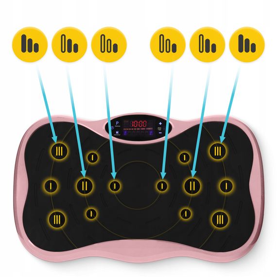 Віброплатформа для тренувань 4FIZJO Ultra+ з пультом та еспандерами Black/Pink (P-5905973402880) | Зображення 6