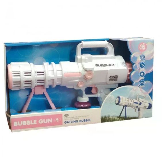 Базука с мыльными пузырями Bazooka Bubble Gun • Детская игрушка для запуска пузырей, улицы, праздников и активных игр | Зображення 4