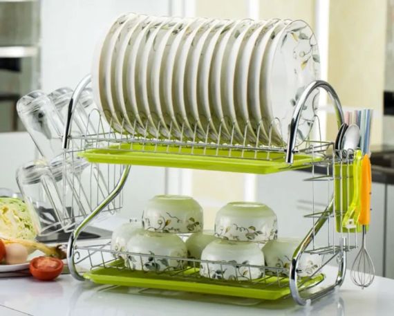 Стійка для зберігання посуду kitchen storage rack, сушарка для посуду | Зображення 3