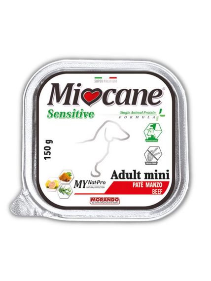 Корм Morando Miocane Sensitive Monoprotein Beef влажный с говядиной для взрослых собак 150 гр