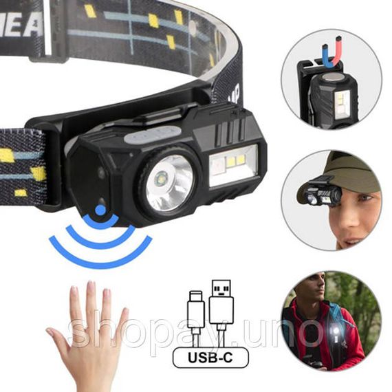 Налобный фонарь с линзой T131-XPE+3SMD, Портативный светодиодный налобный фонарь Наголовный LY-73 | Зображення 3