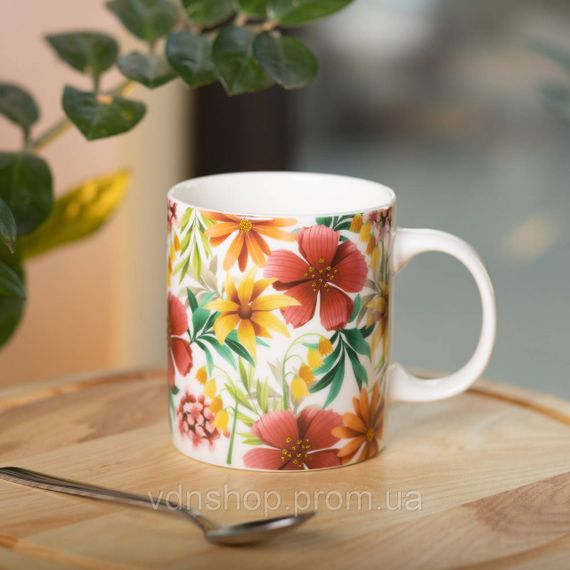 Кружка порцелянова з малюнком 400 (мл) для чая та кави RX-N240472Y | Зображення 3