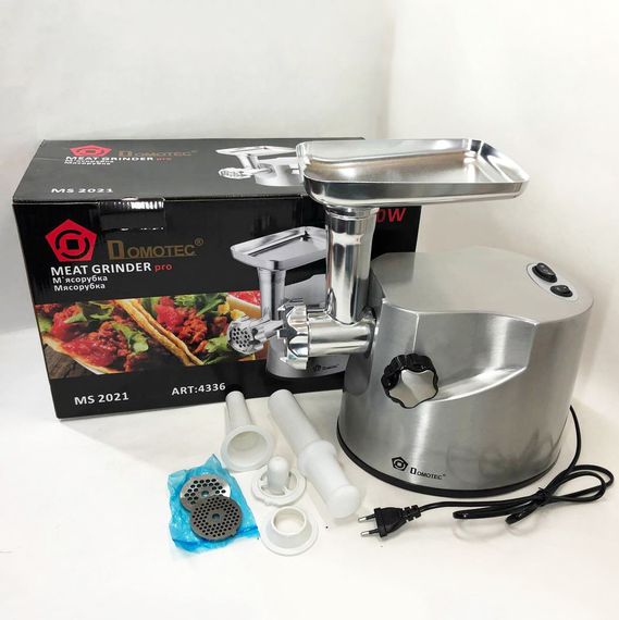 Электромясорубка DOMOTEC MS-2021S, Мощная мясорубка, Мясорубка с OR-916 металлическим редуктором | Зображення 8