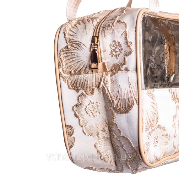 Набор прозрачных женских косметичек для дома 2 (шт) косметичка дорожная в сумку для косметики, макияжа, лекарств, кистей Бежевый | Зображення 8