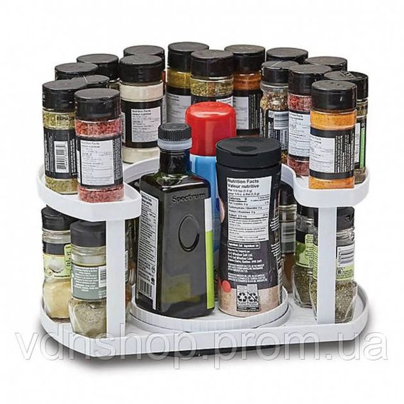 Спецівниця Spice Spinner Two-Tiered Spice Organizer, Поворотна підставка для спецій, Карусель для спецій RX-31 | Зображення 4