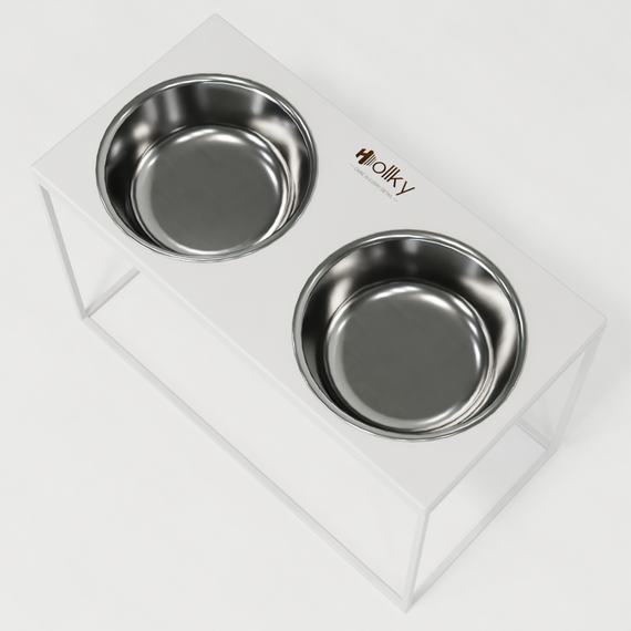 Миски на підставці для дуже великих собак Hollky Base XXL40 (2 × 2,8 л) BXXL40-643240-WHWH | Зображення 5