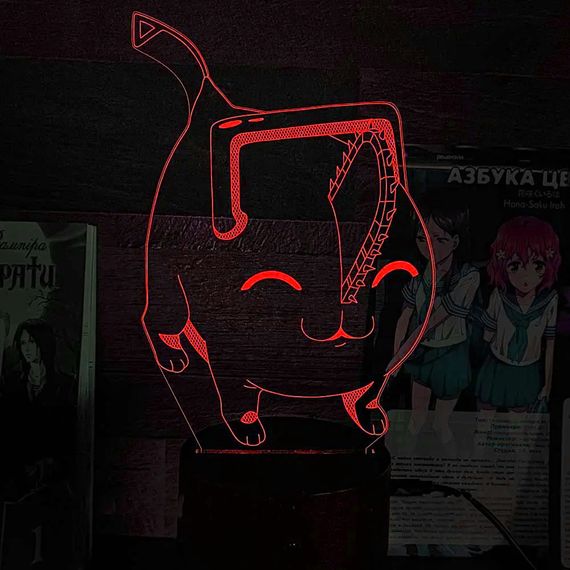 Акриловий світильник-нічник Chainsaw Man 2 червоний tty-n002293