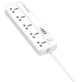 Мережевий подовжувач з USB LDNIO SC5415 3USB Type-C 5 розеток 2 м White