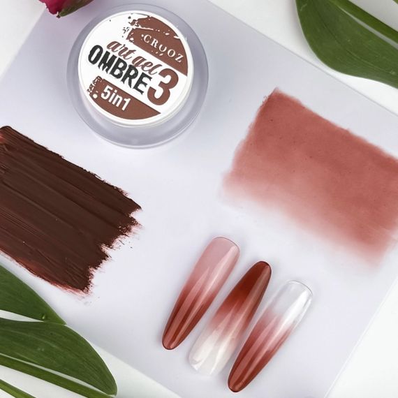 Гель-фарба для омбре Crooz Art gel ombre № 03 (червоний винний) 3мл | Зображення 1