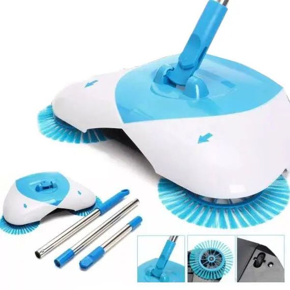 Механічна швабра-віник Hurricane Spin Broom щітка віник ефект пилососа, Швабра для MZ-445 підлоги моп | Зображення 6