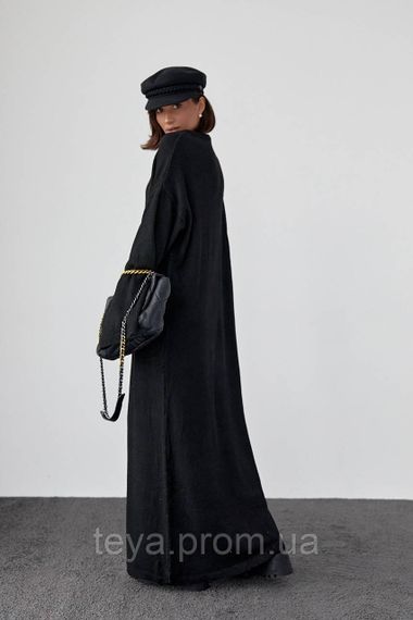 В'язане плаття oversize завдовжки максі колір чорний розмір S FL_000894 | Зображення 2