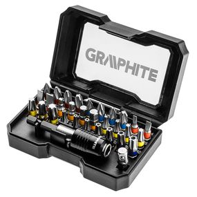 Набор бит GRAPHITE, 32 шт, с держателем (56H608)